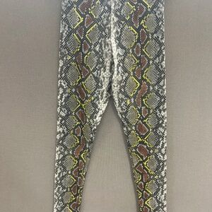 Commando Faux leather snake print leggings
